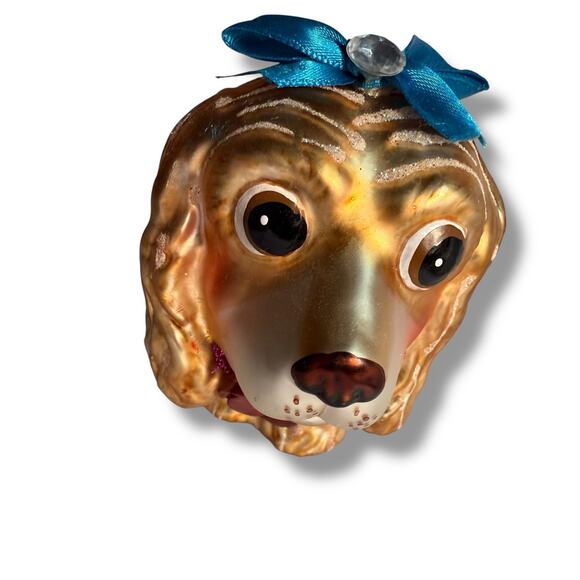 December Diamonds Anthropomorphic Cocker Spaniel Puppy Glass Christmas Ornament - Picture 4 of 16